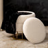 Ivory Boucle Storage Stool